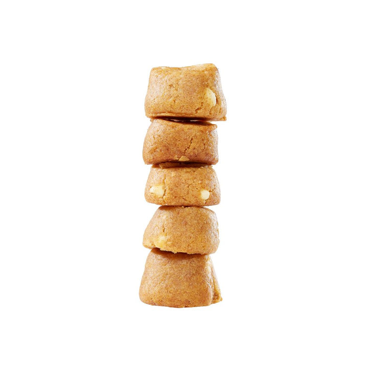 Stack of pumpkin spice Rule Breaker Snacks bites made with real pumpkin