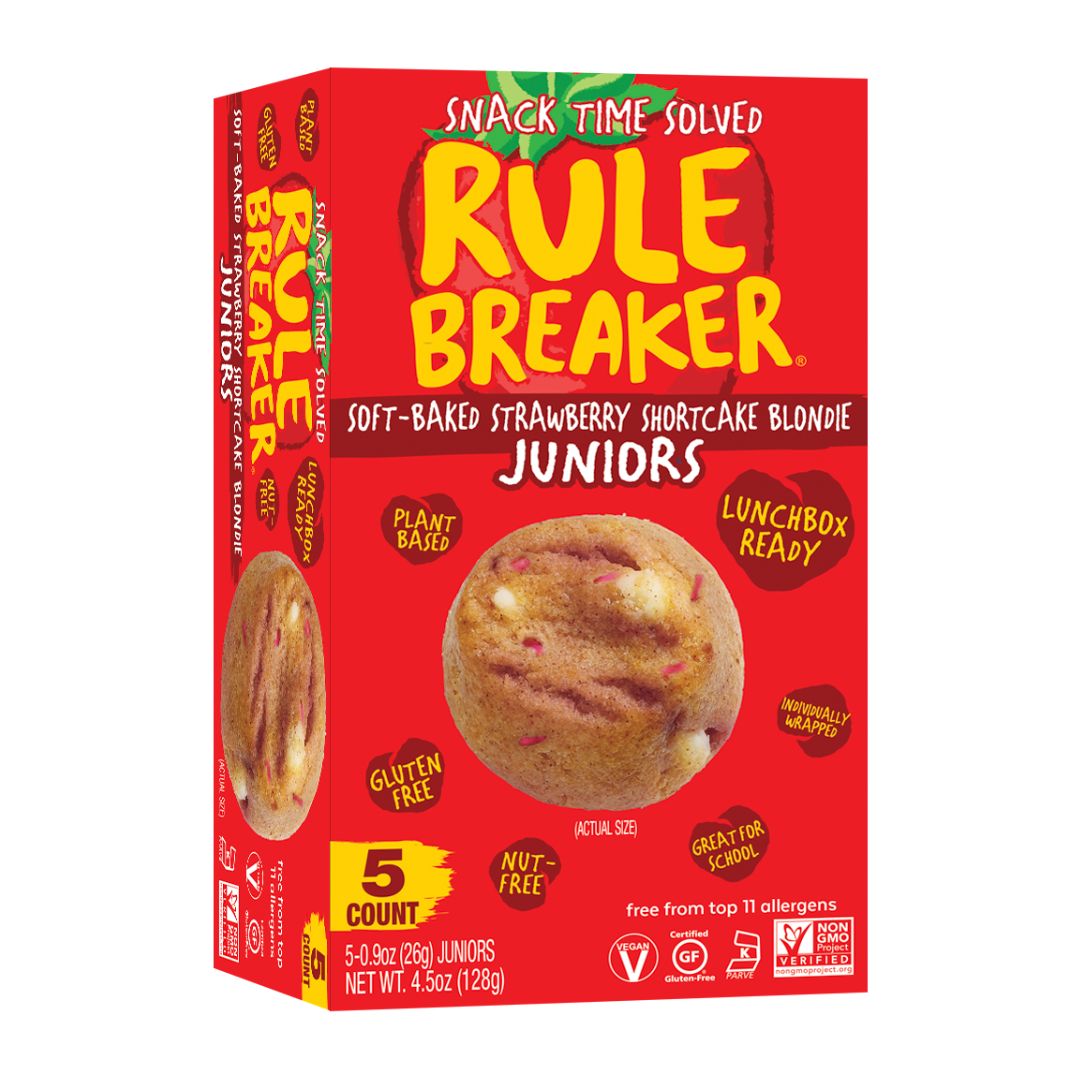 Rule Breaker Snacks Vegan Gluten Free Top 11 Allergen Free Strawberry Shortake Junior Box