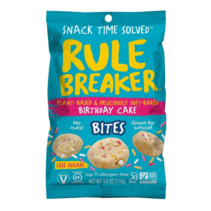 Rule Breaker Snacks Birthday cake bites