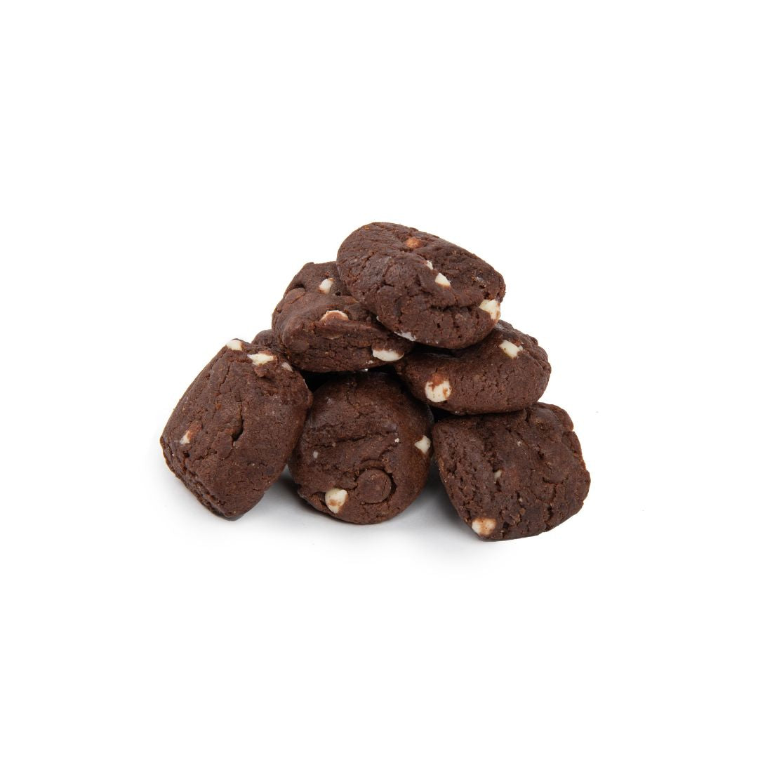 Stack of Rule Breaker Snacks Mint Chocolate Brownie Bites 