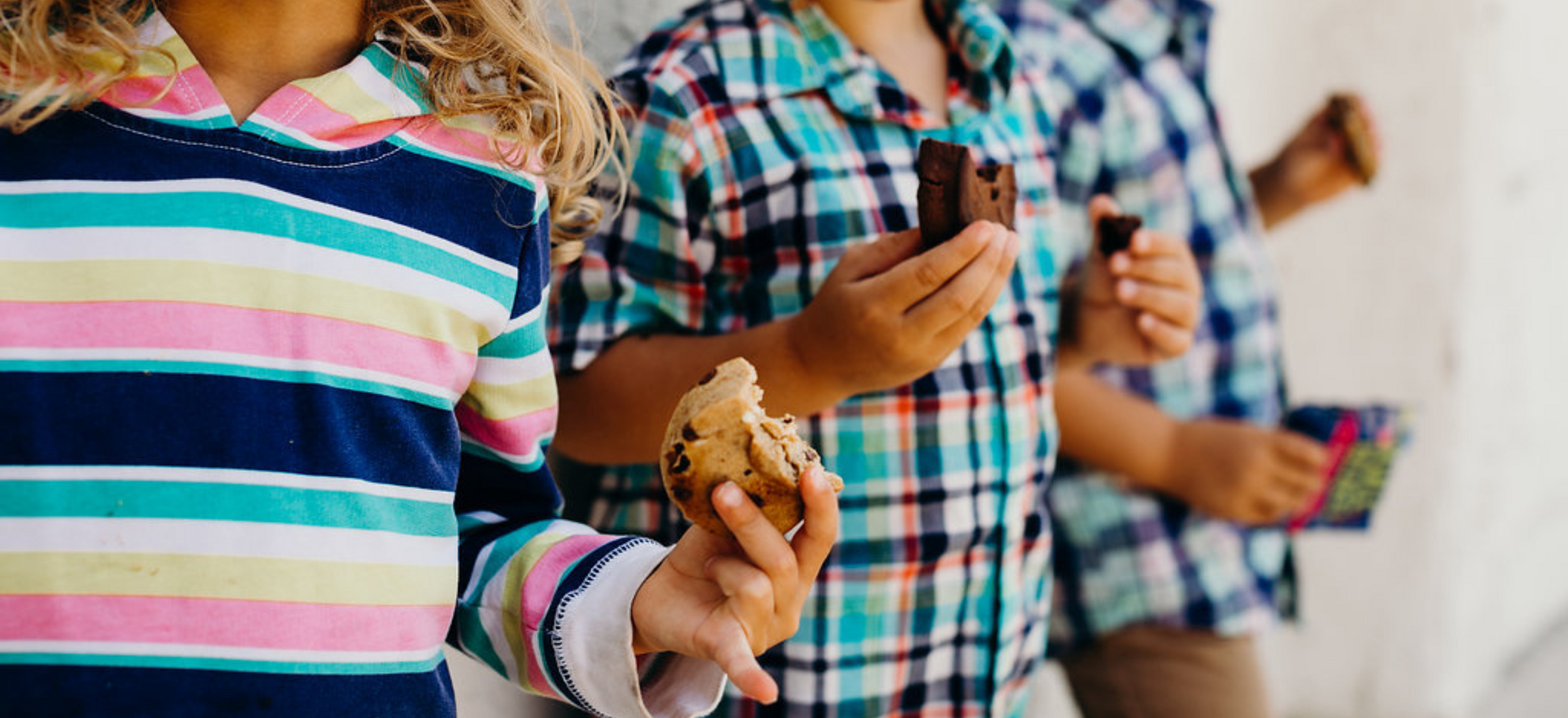 Children enjoying delicious nut free allergen free Rule Breaker Snacks